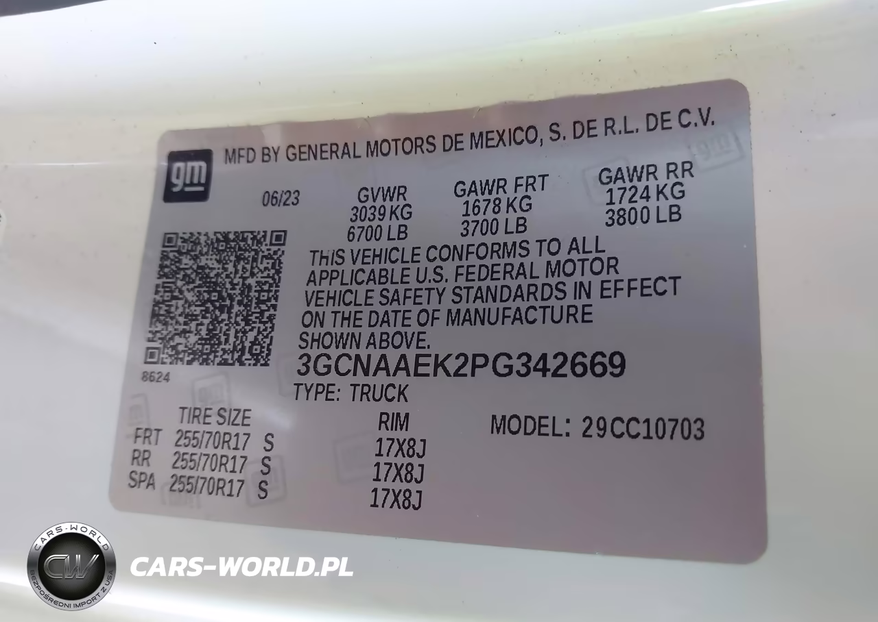 2023 Chevrolet Silverado 1500 2Wd Standard Bed Wt VIN:3GCNAAEK2PG342669 - 9