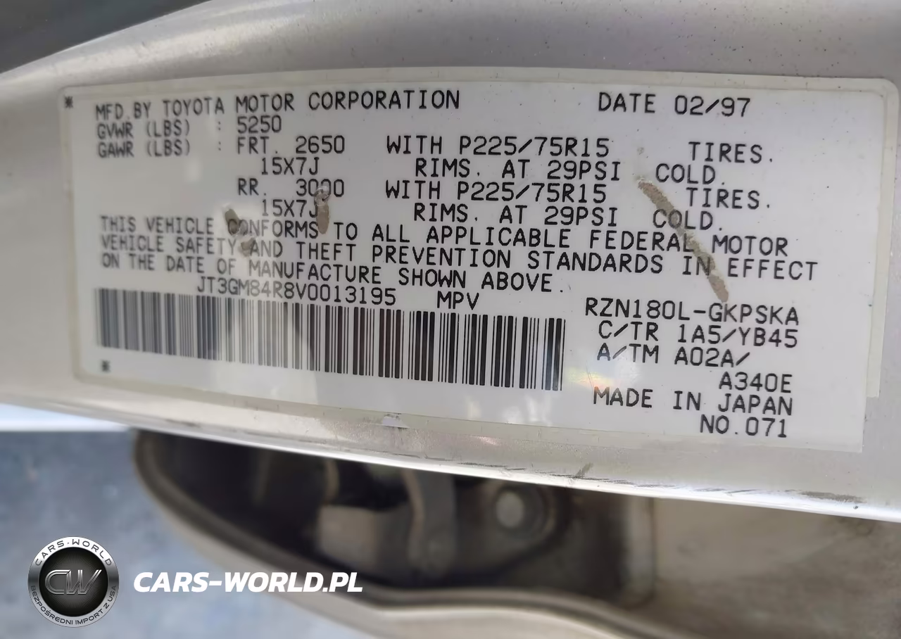 1997 Toyota 4Runner VIN:JT3GM84R8V0013195 - 9