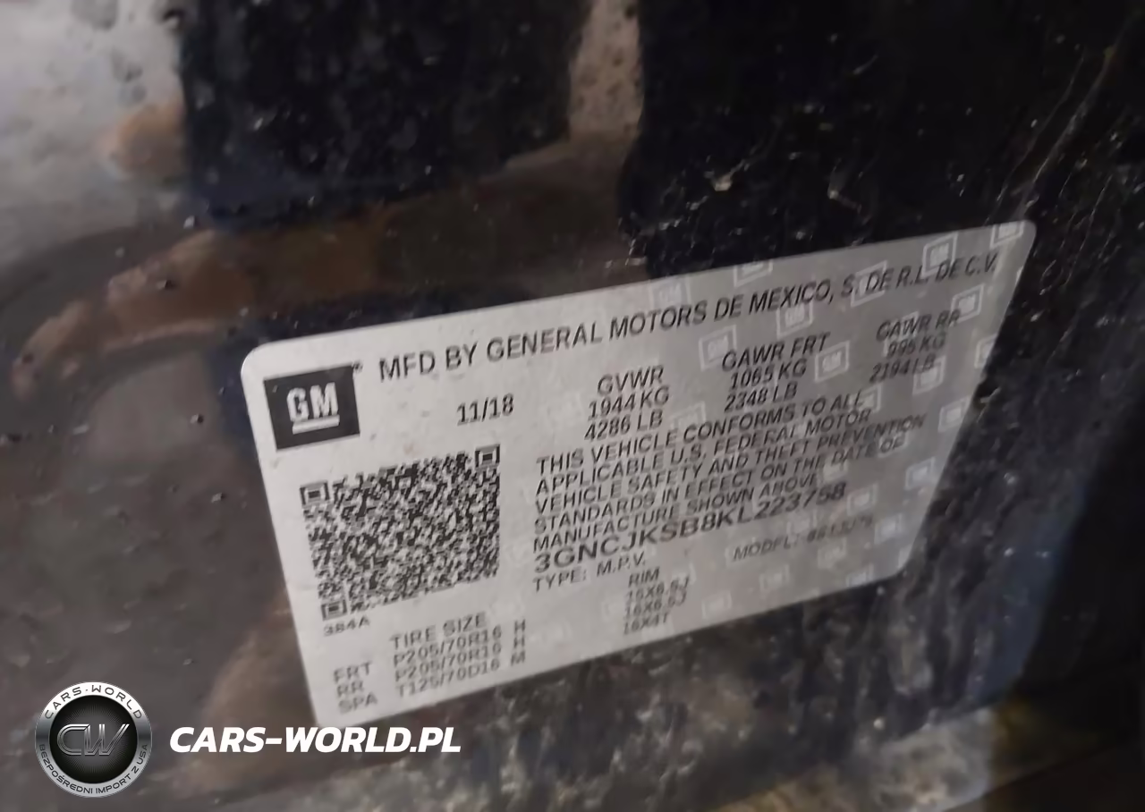 2019 Chevrolet Trax Ls VIN:3GNCJKSB8KL223758 - 9