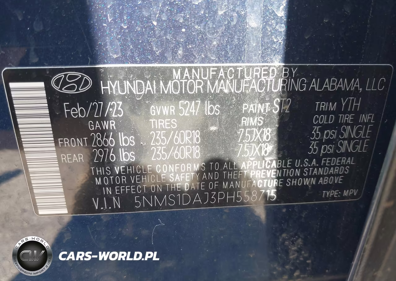 2023 Hyundai Santa Fe Se VIN:5NMS1DAJ3PH558715 - 9