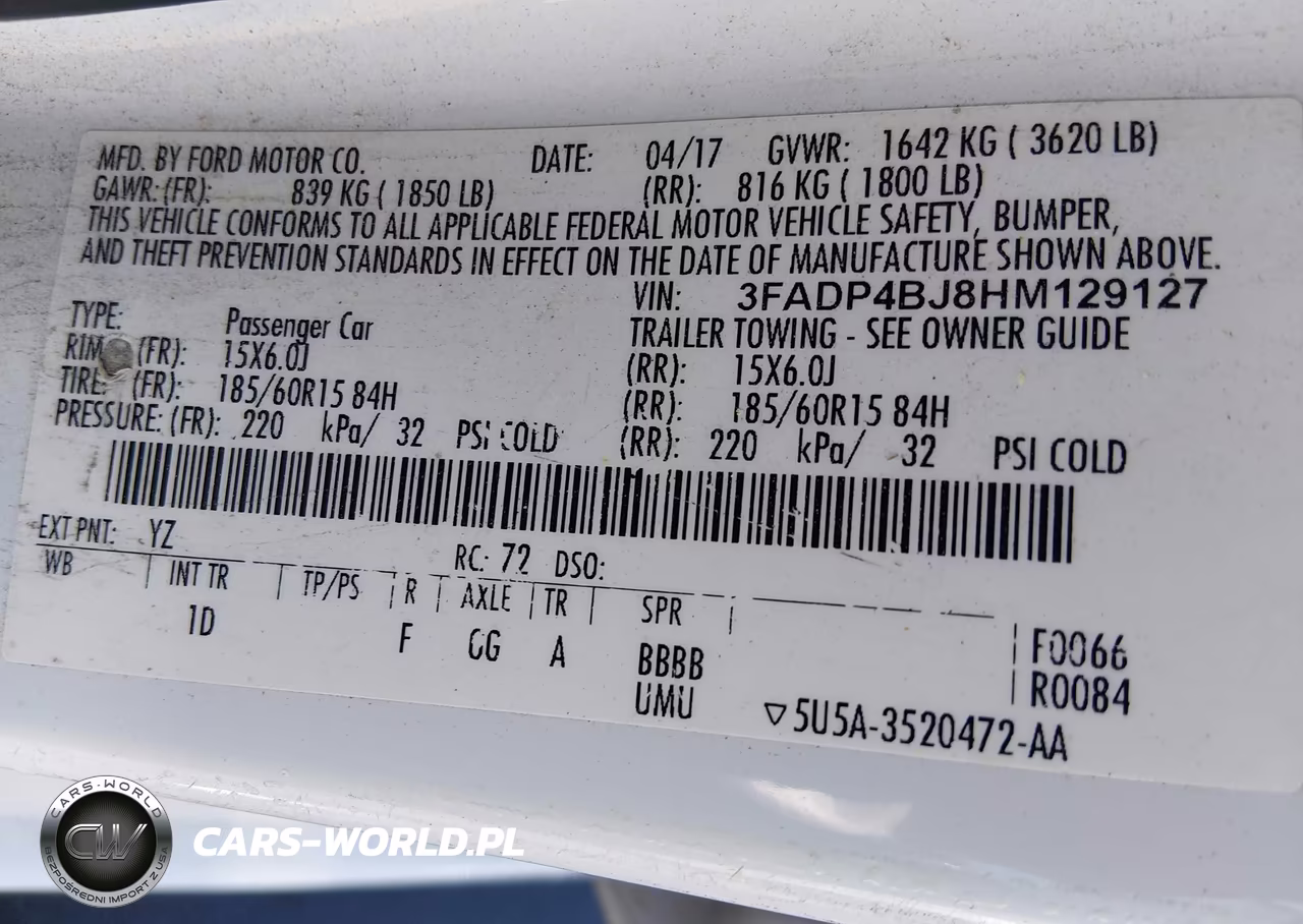 2017 Ford Fiesta Se VIN:3FADP4BJ8HM129127 - 9