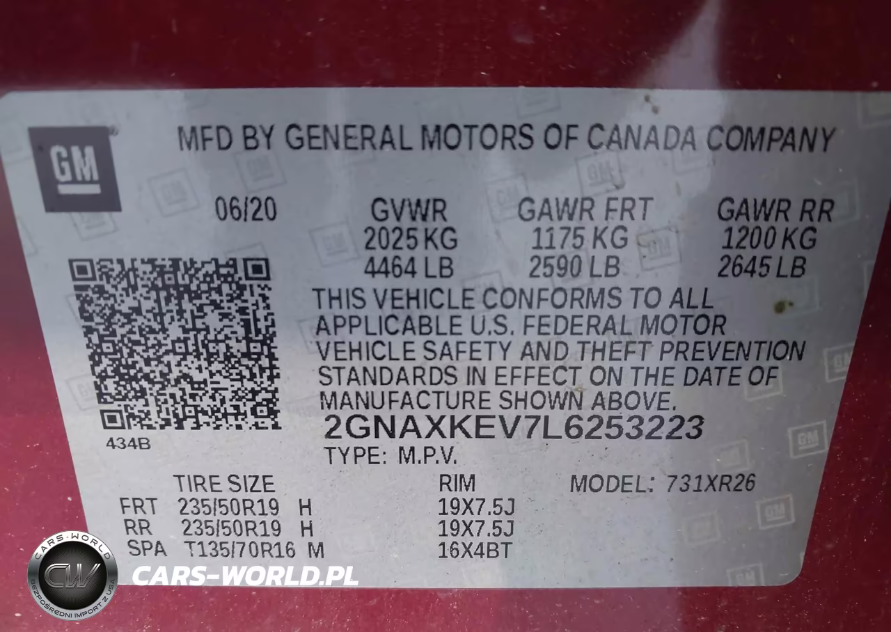 2020 Chevrolet Equinox Fwd Lt 1.5L Turbo VIN:2GNAXKEV7L6253223 - 9