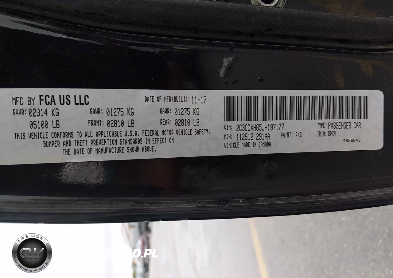 2018 Dodge Charger Sxt Plus Rwd VIN:2C3CDXHG5JH197177 - 9