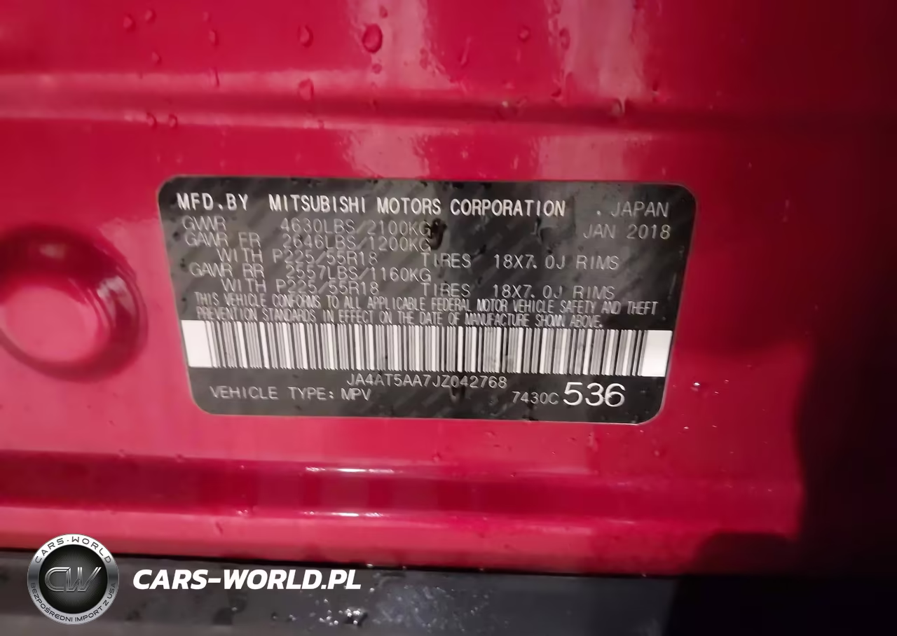 2018 Mitsubishi Eclipse Cross Se VIN:JA4AT5AA7JZ042768 - 9
