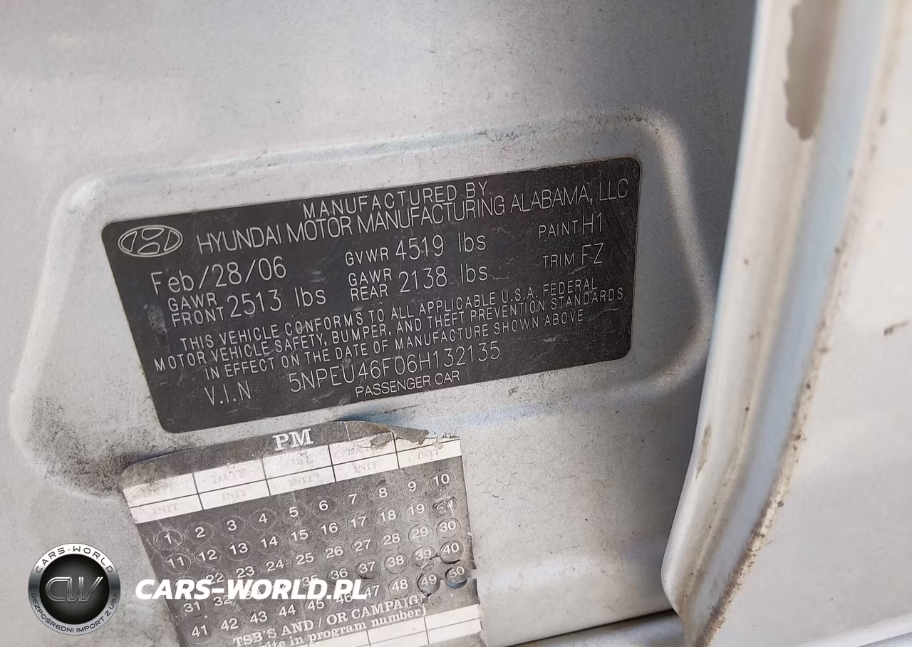 2006 Hyundai Sonata Gls-Lx VIN:5NPEU46F06H132135 - 9