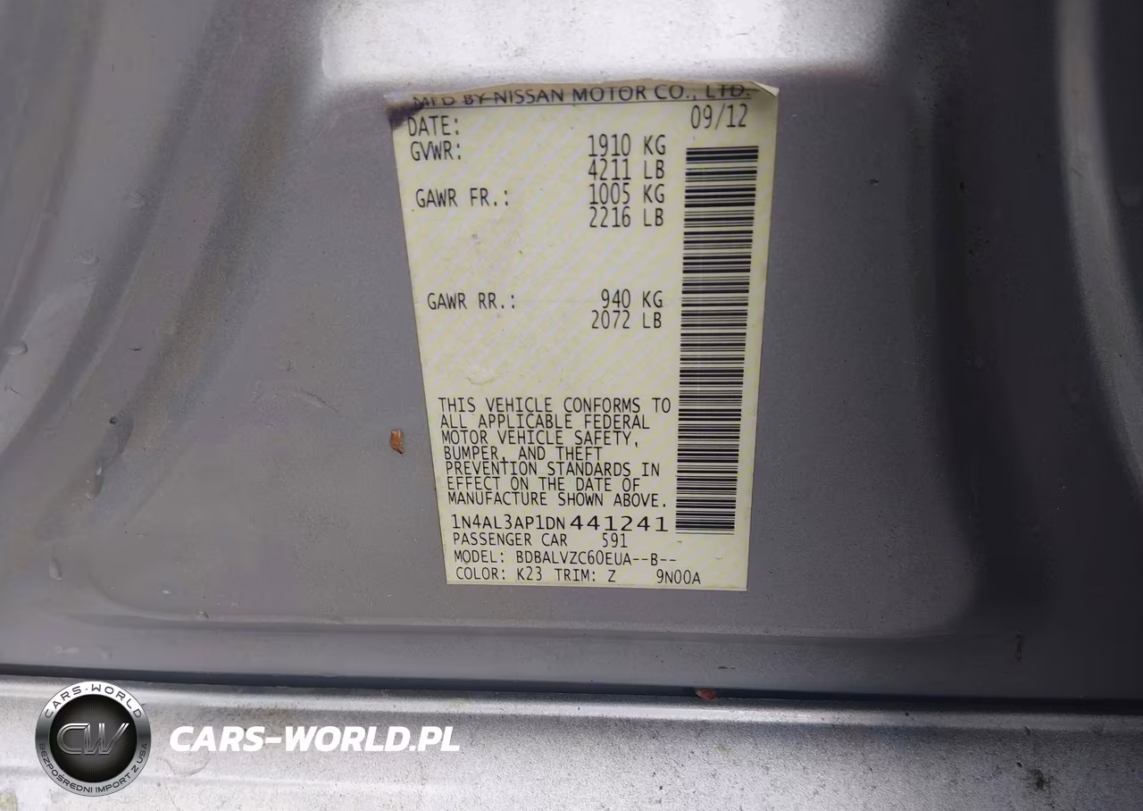 2013 Nissan Altima 2.5 Sl VIN:1N4AL3AP1DN441241 - 9