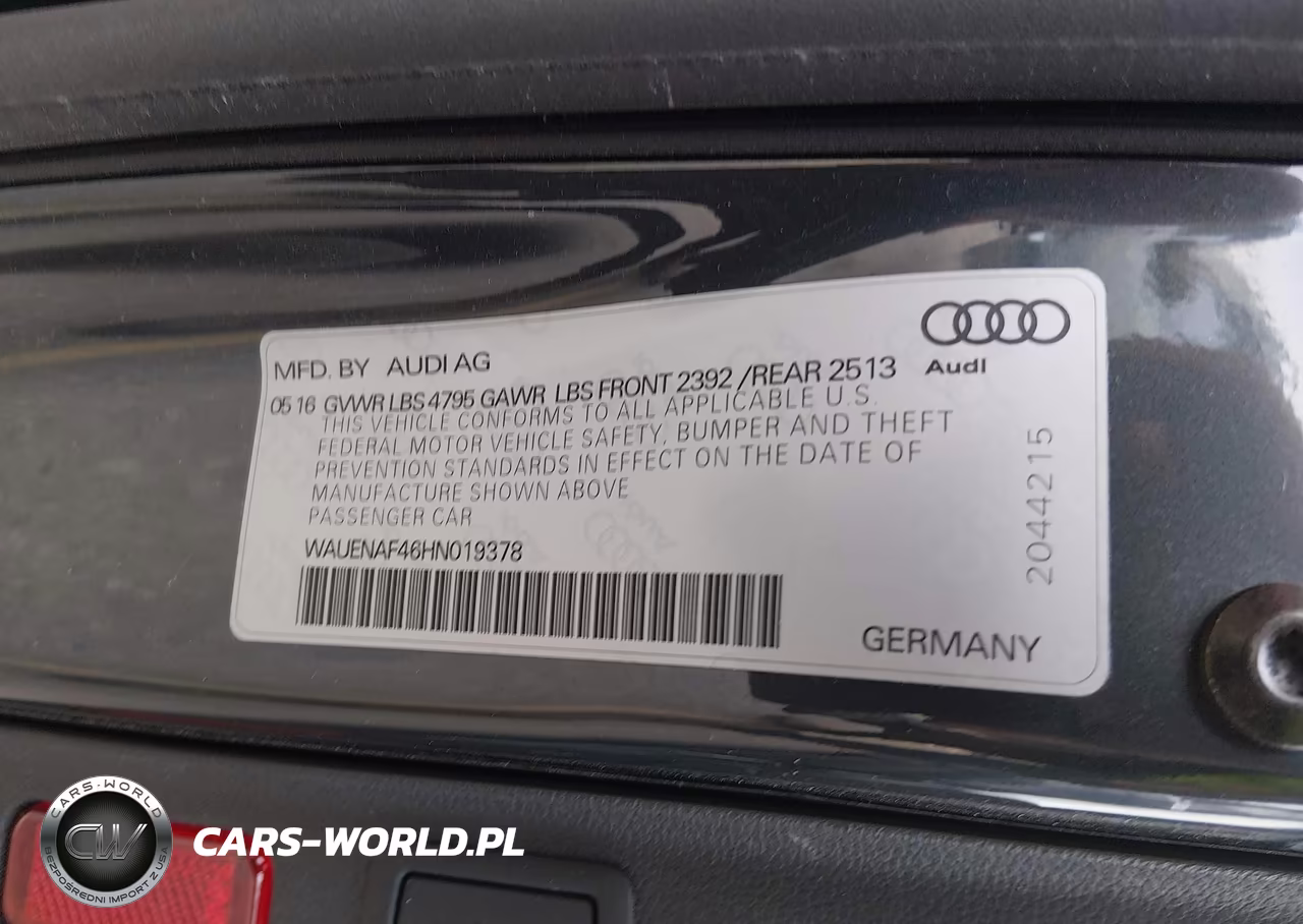 2017 Audi A4 2.0T Premium VIN:WAUENAF46HN019378 - 9