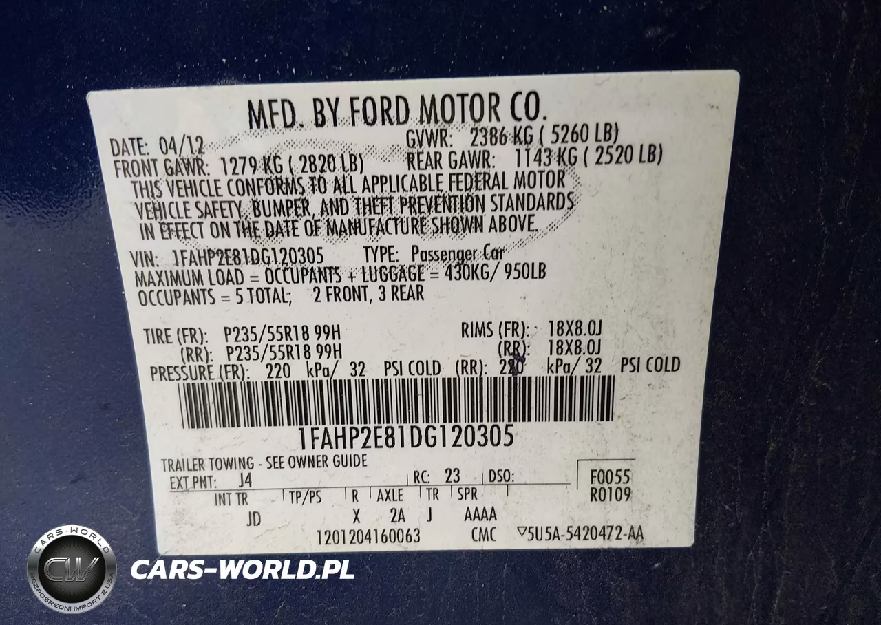 2013 Ford Taurus Sel VIN:1FAHP2E81DG120305 - 9