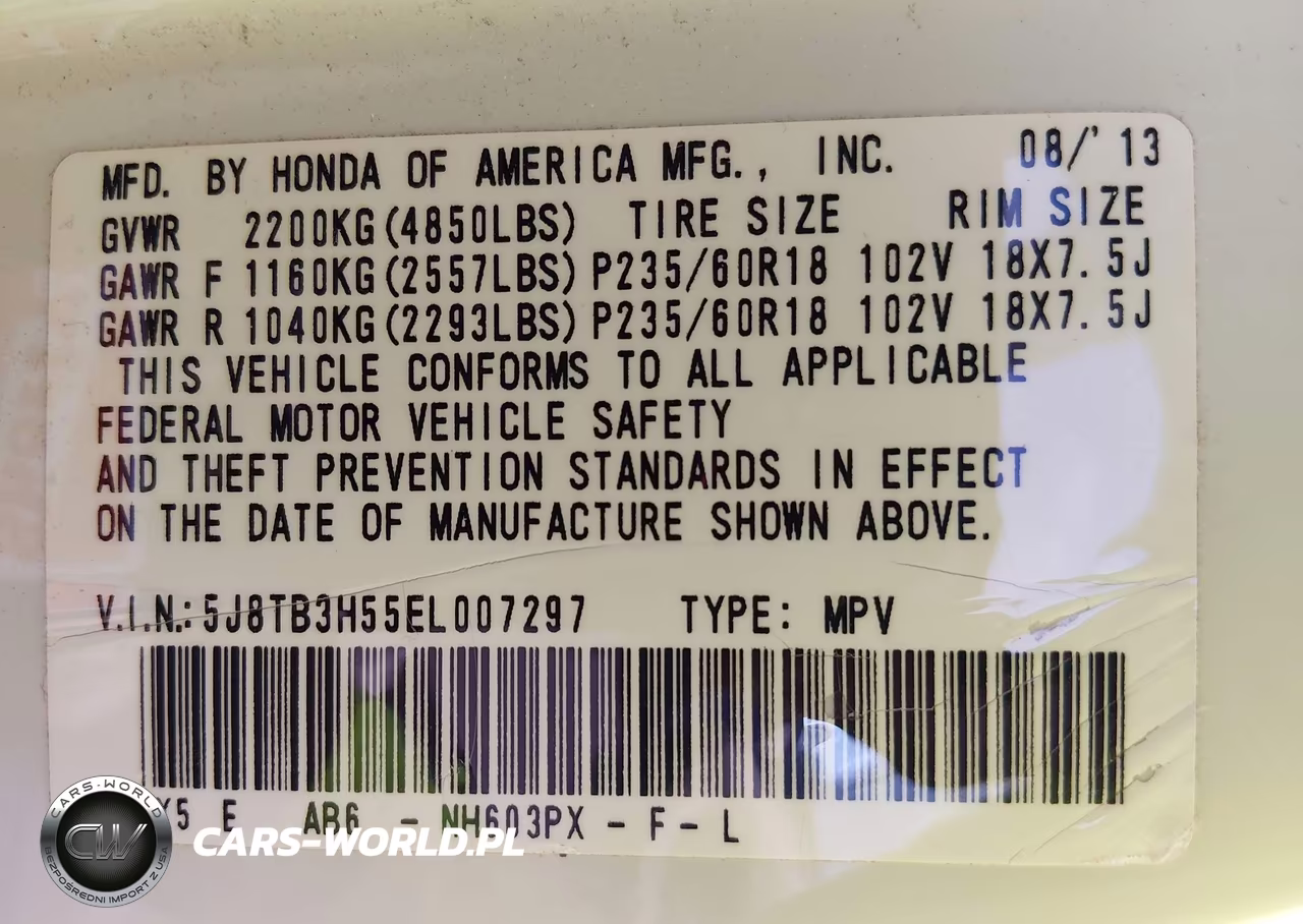 2014 Acura Rdx VIN:5J8TB3H55EL007297 - 9