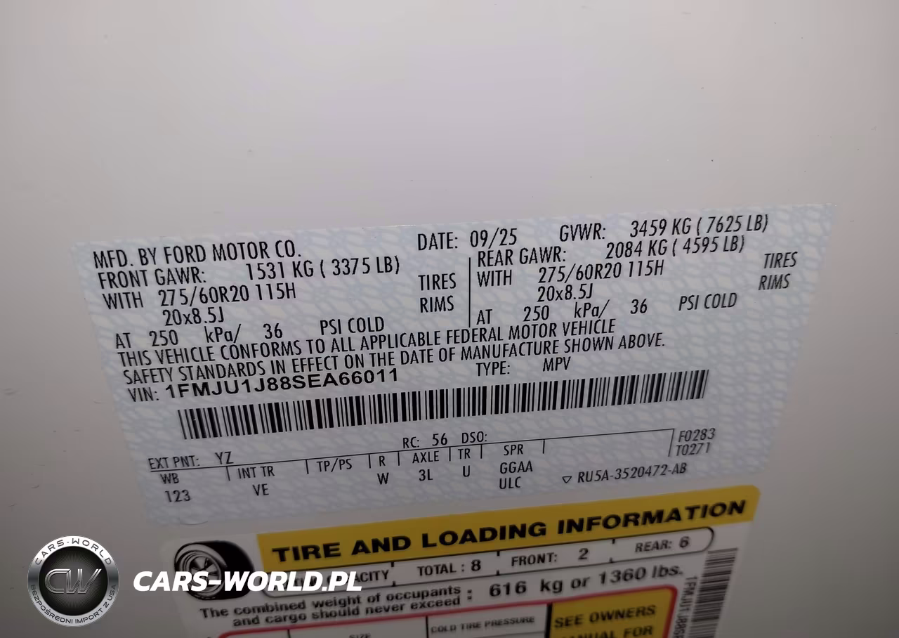 2025 Ford Expedition Active VIN:1FMJU1J88SEA66011 - 9