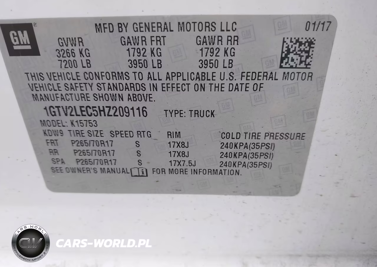 2017 GMC Sierra 1500 VIN:1GTV2LEC5HZ209116 - 9