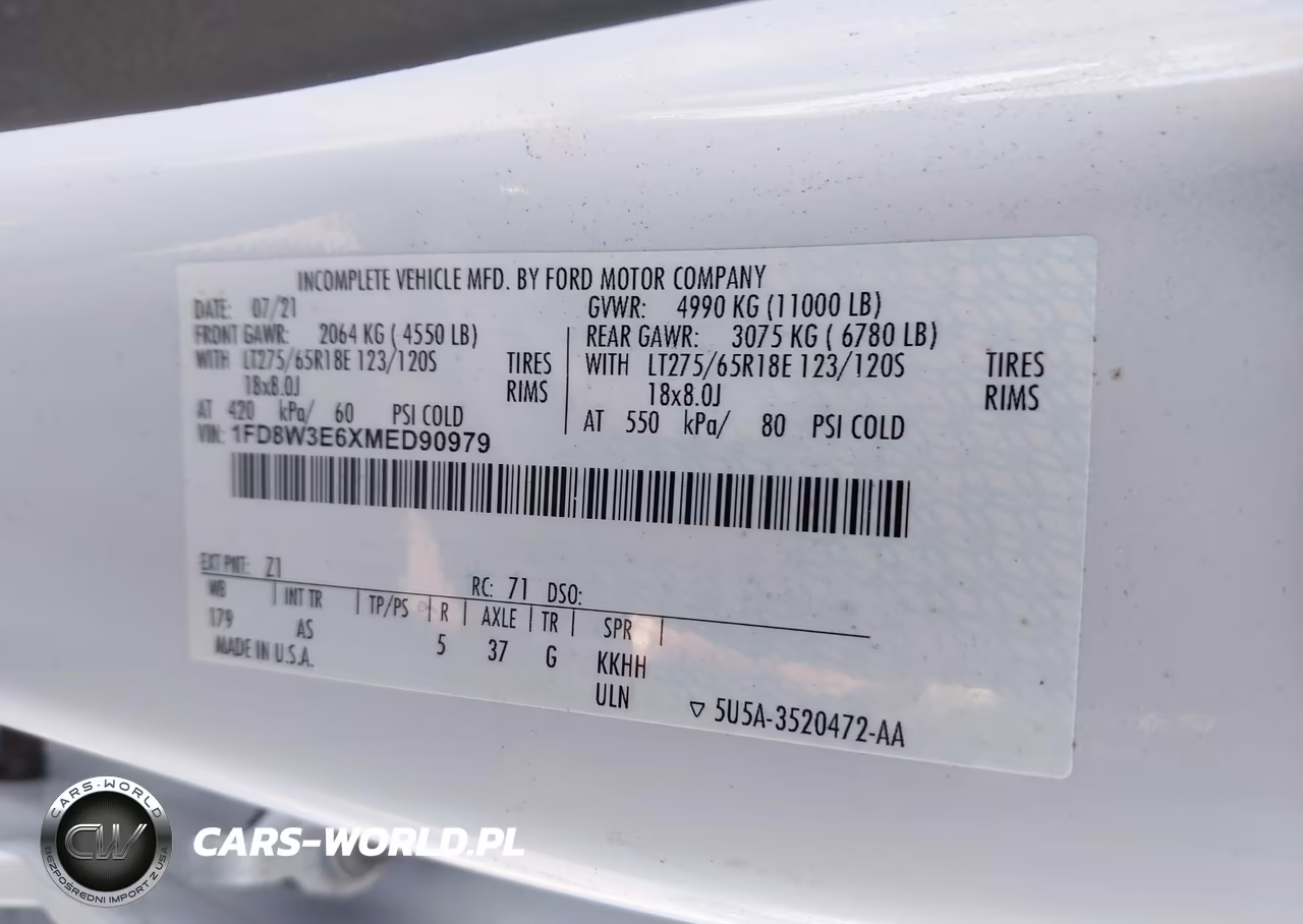 2021 Ford F-350 Chassis Xl VIN:1FD8W3E6XMED90979 - 9