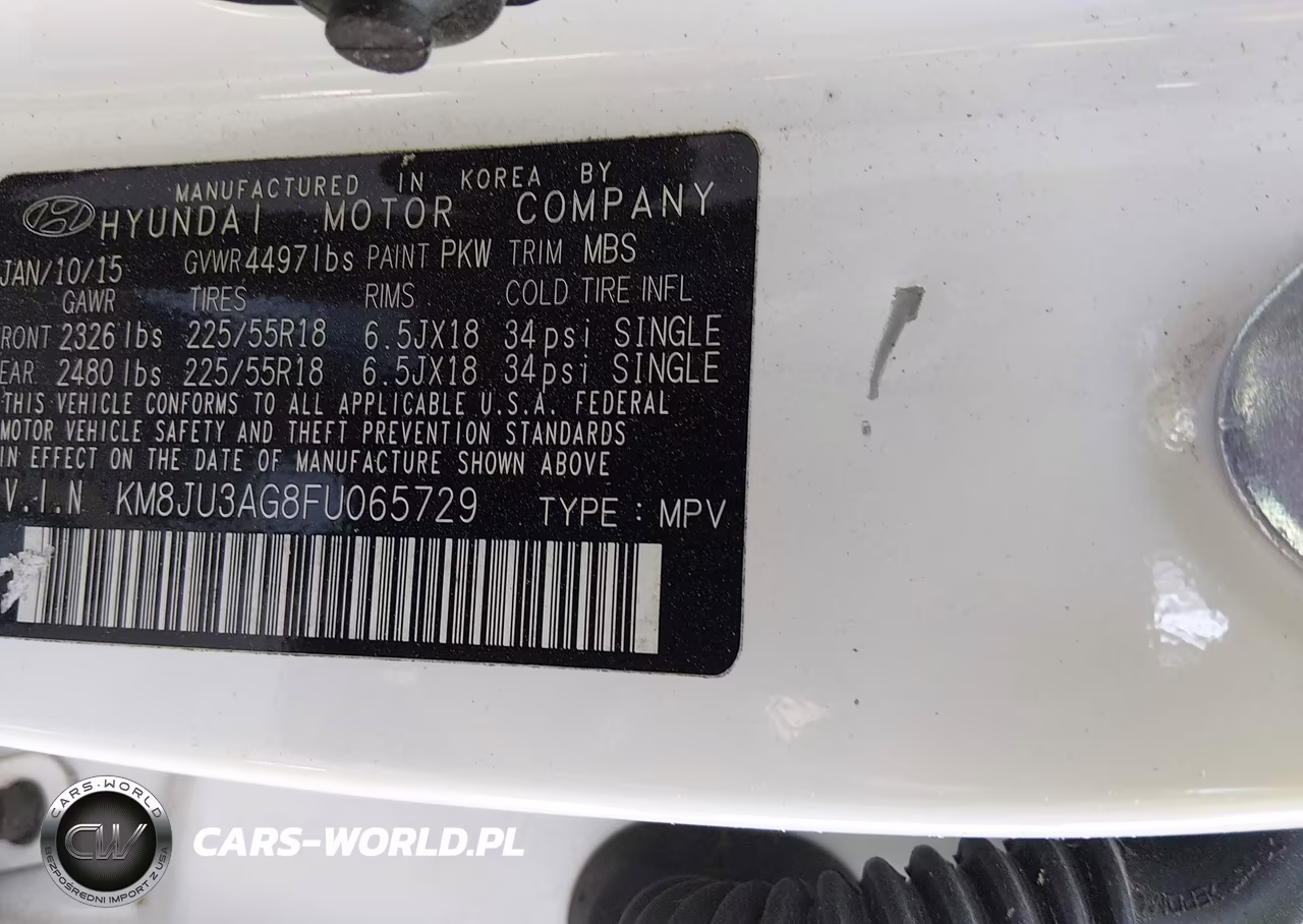 2015 Hyundai Tucson Limited VIN:KM8JU3AG8FU065729 - 9