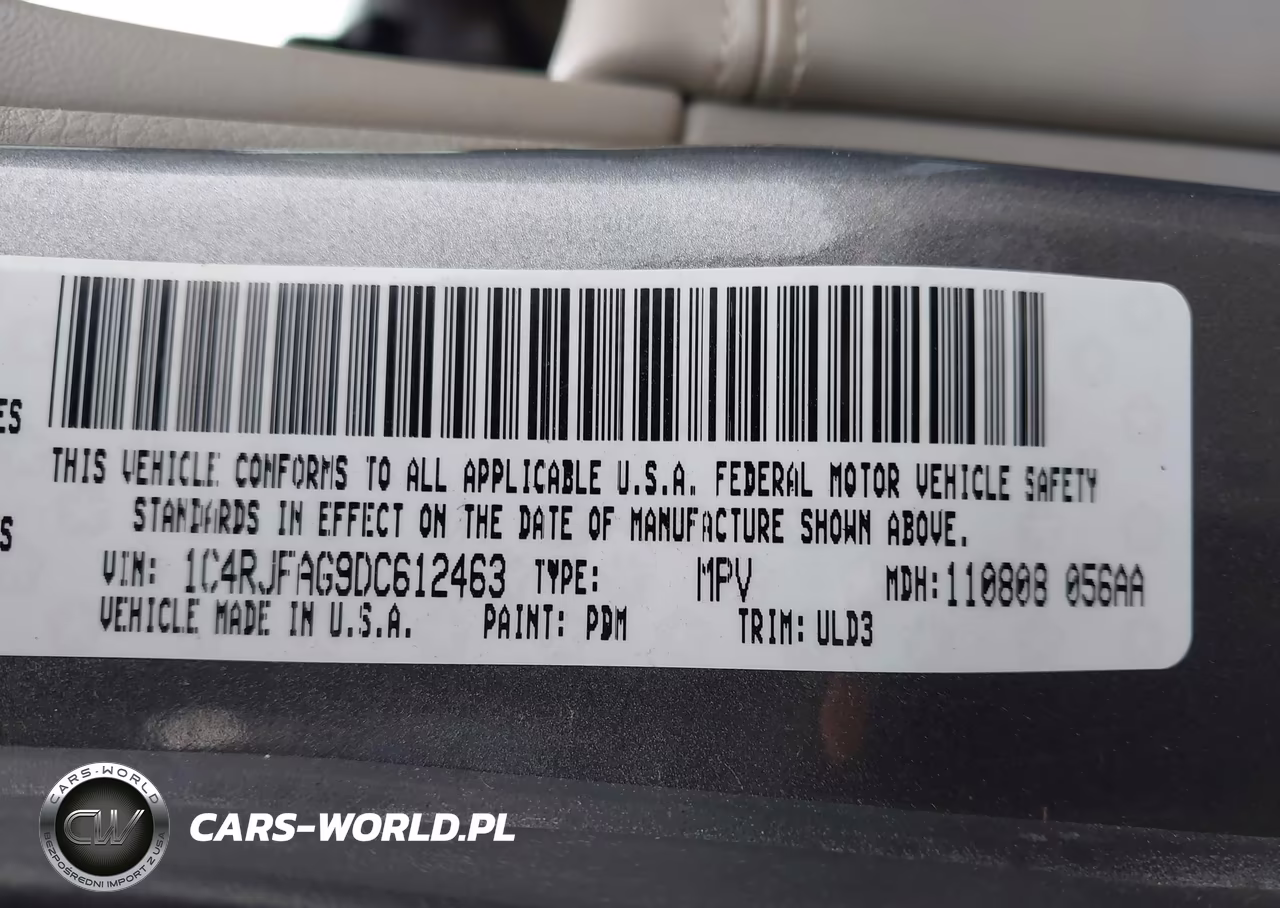 2013 Jeep Grand Cherokee Laredo VIN:1C4RJFAG9DC612463 - 9
