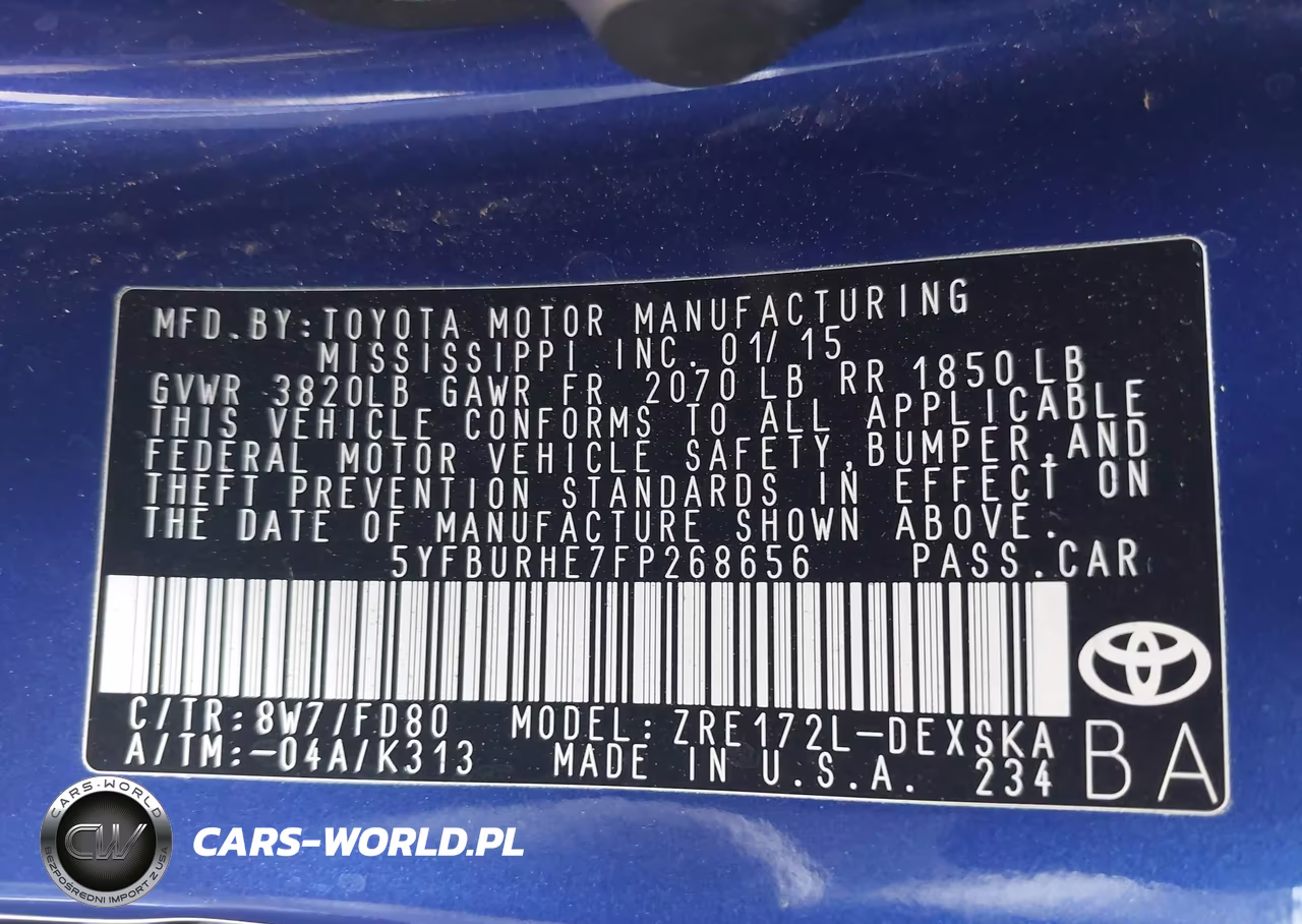 2015 Toyota Corolla S Plus VIN:5YFBURHE7FP268656 - 9