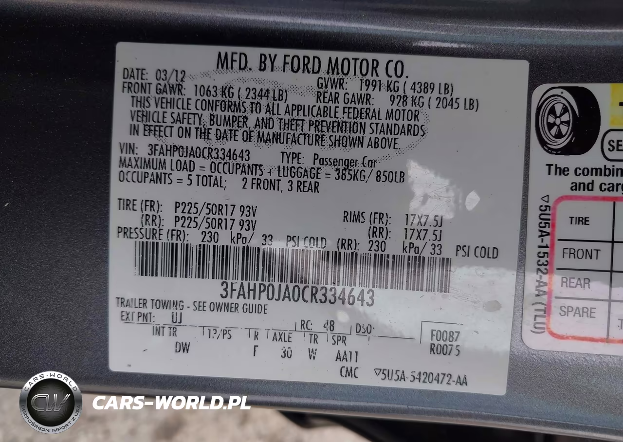 2012 Ford Fusion Sel VIN:3FAHP0JA0CR334643 - 9
