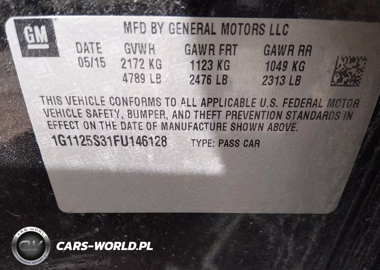 2015 Chevrolet Impala 2Lt VIN:1G1125S31FU146128 - 9
