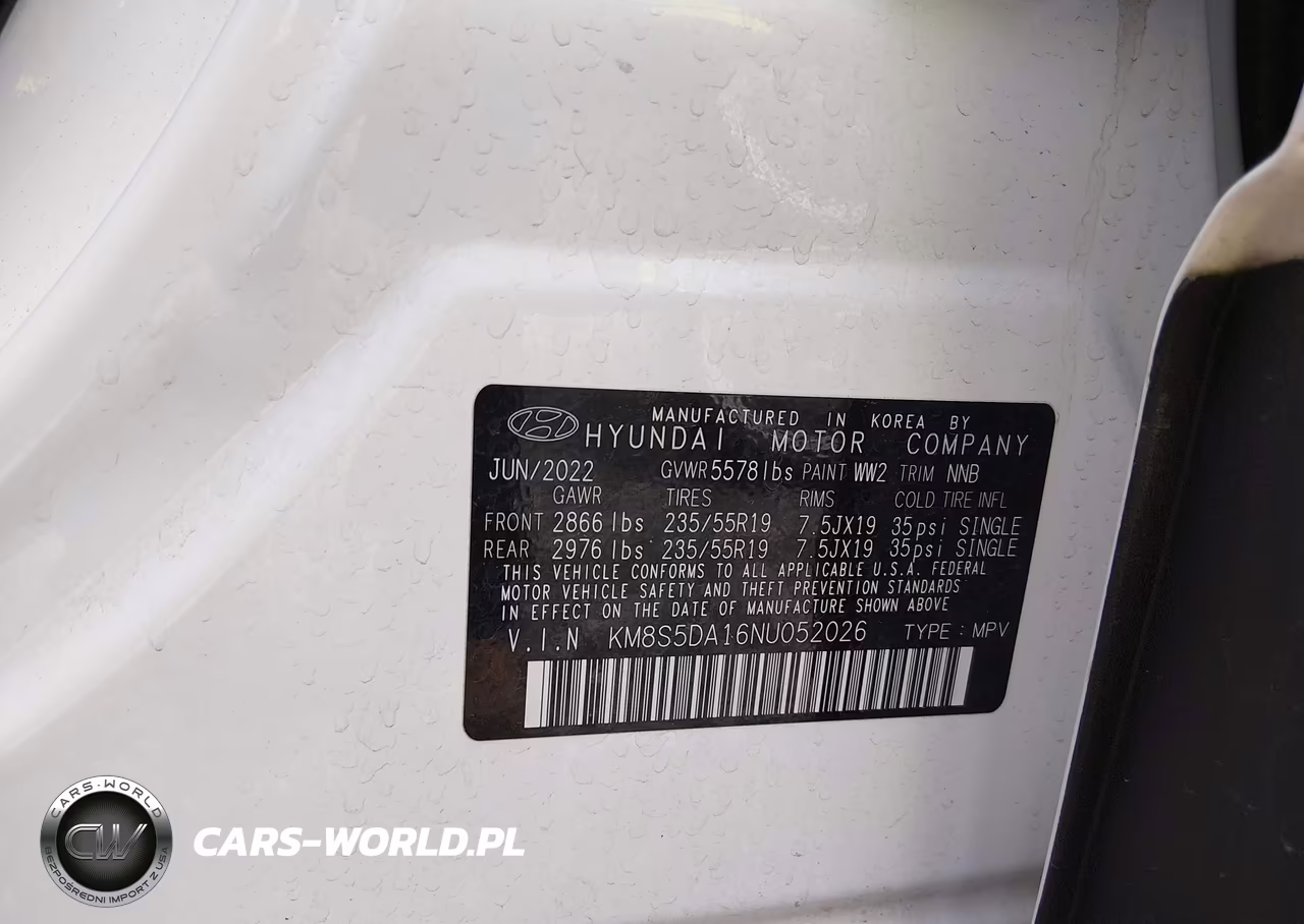 2022 Hyundai Santa Fe Hybrid Limited VIN:KM8S5DA16NU052026 - 9