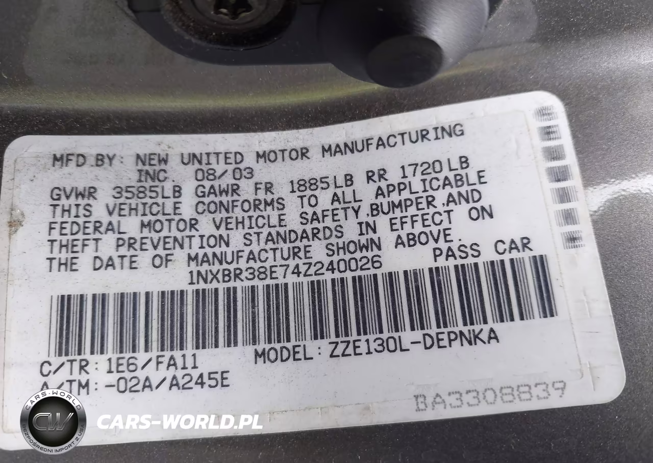 2004 Toyota Corolla Le VIN:1NXBR38E74Z240026 - 9