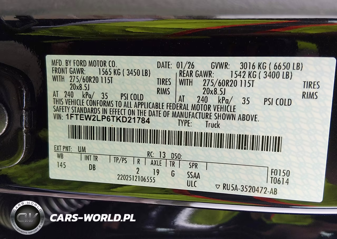 2026 Ford F-150 Stx VIN:1FTEW2LP6TKD21784 - 9