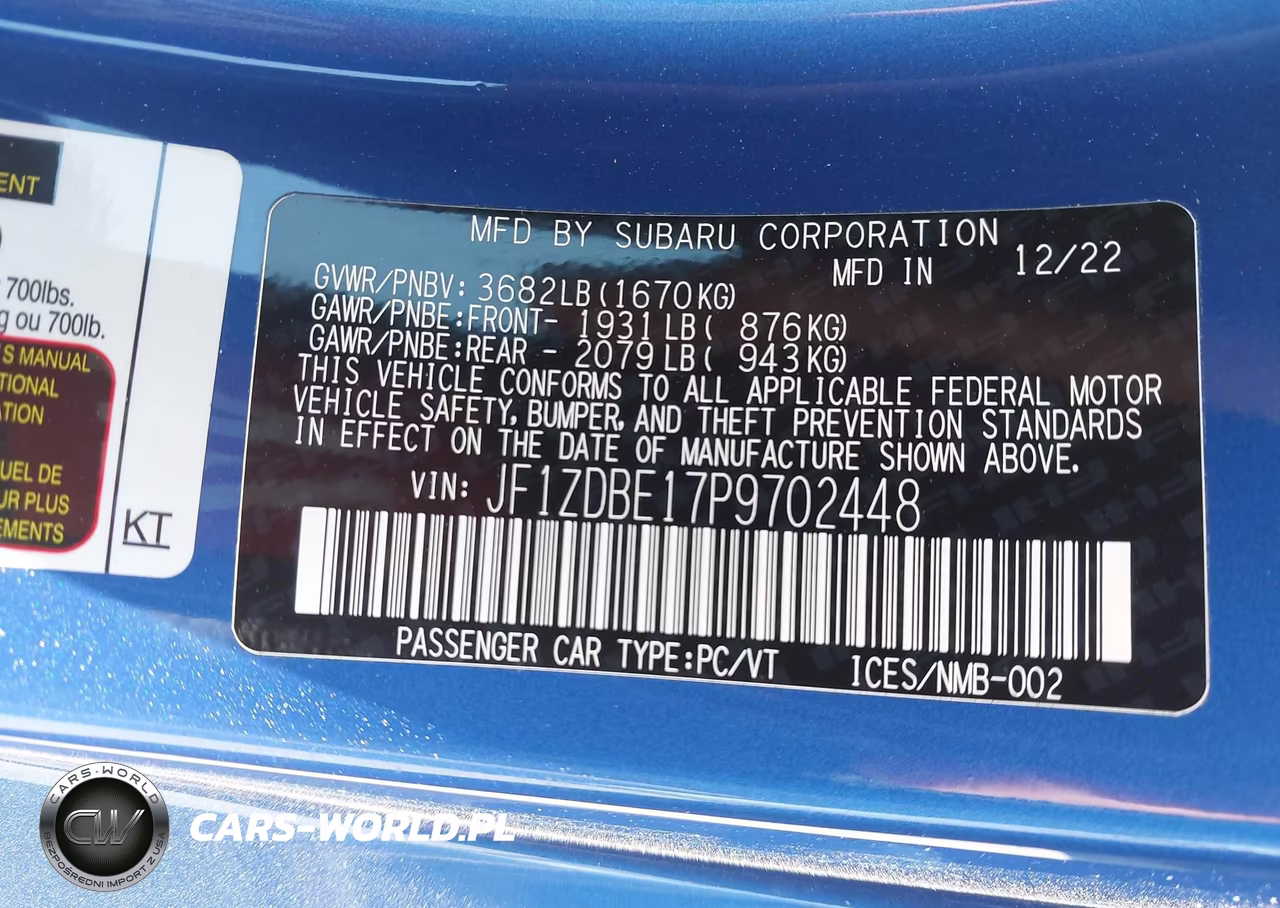 2023 Subaru Brz Limited VIN:JF1ZDBE17P9702448 - 9
