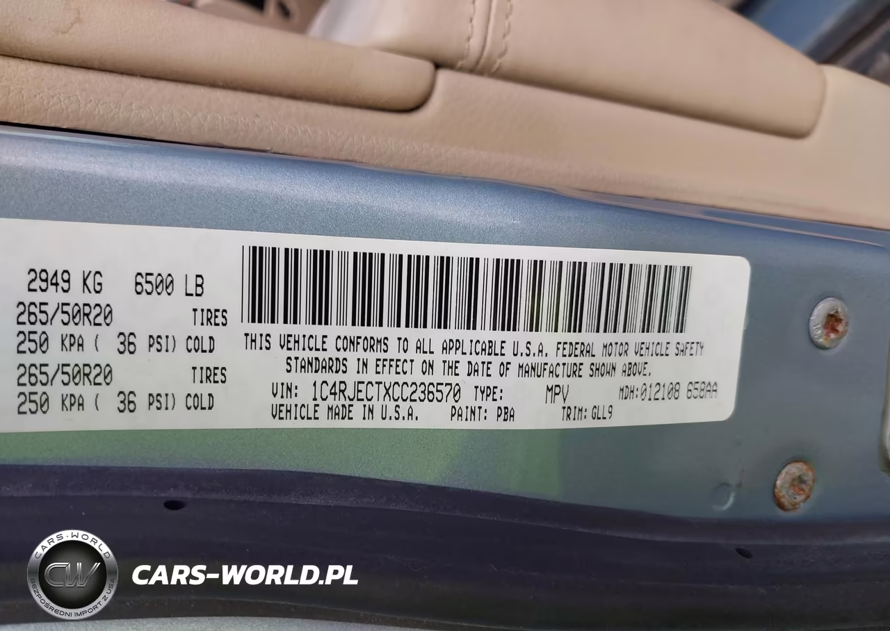 2012 Jeep Grand Cherokee Overland VIN:1C4RJECTXCC236570 - 9