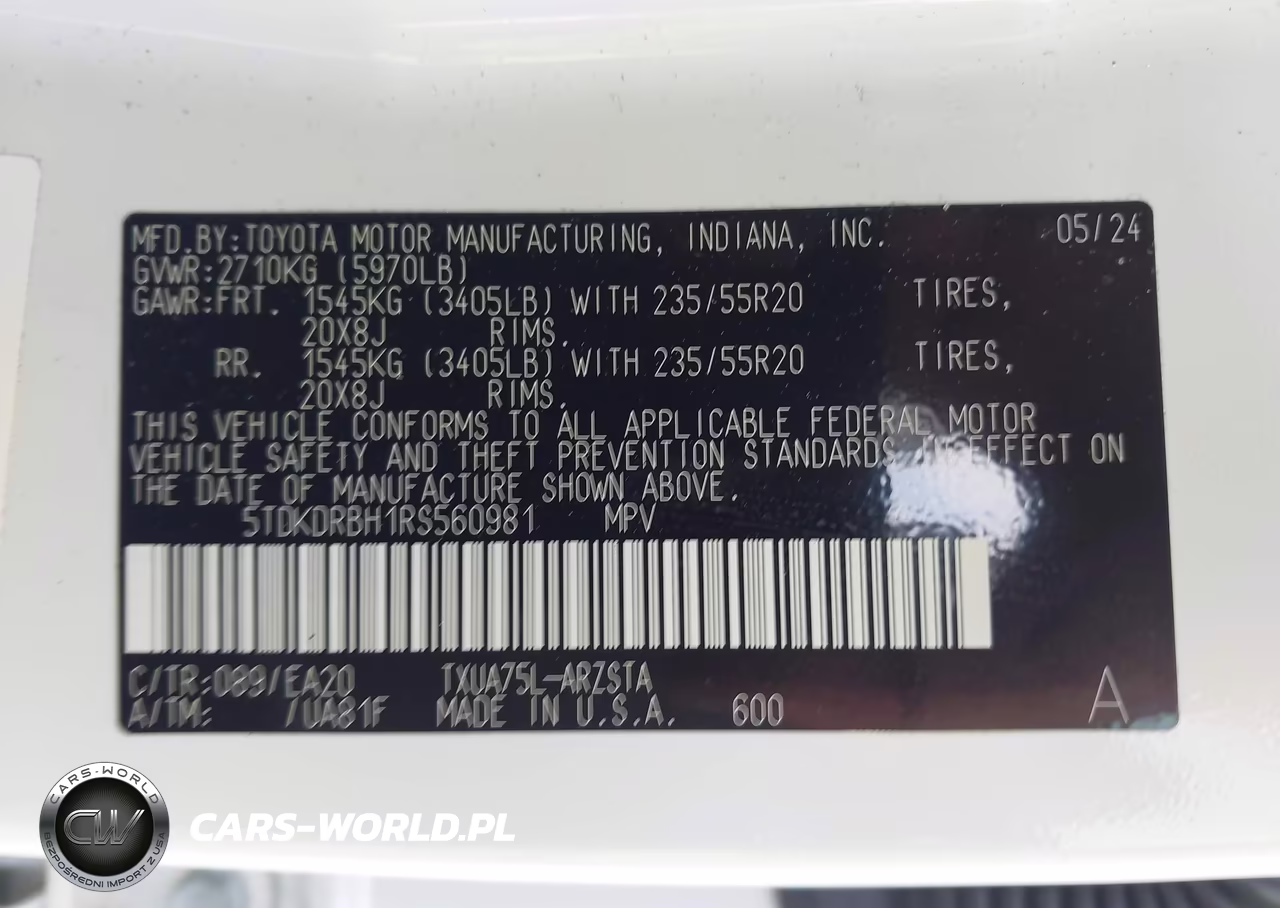 2024 Toyota Highlander Xse VIN:5TDKDRBH1RS560981 - 9