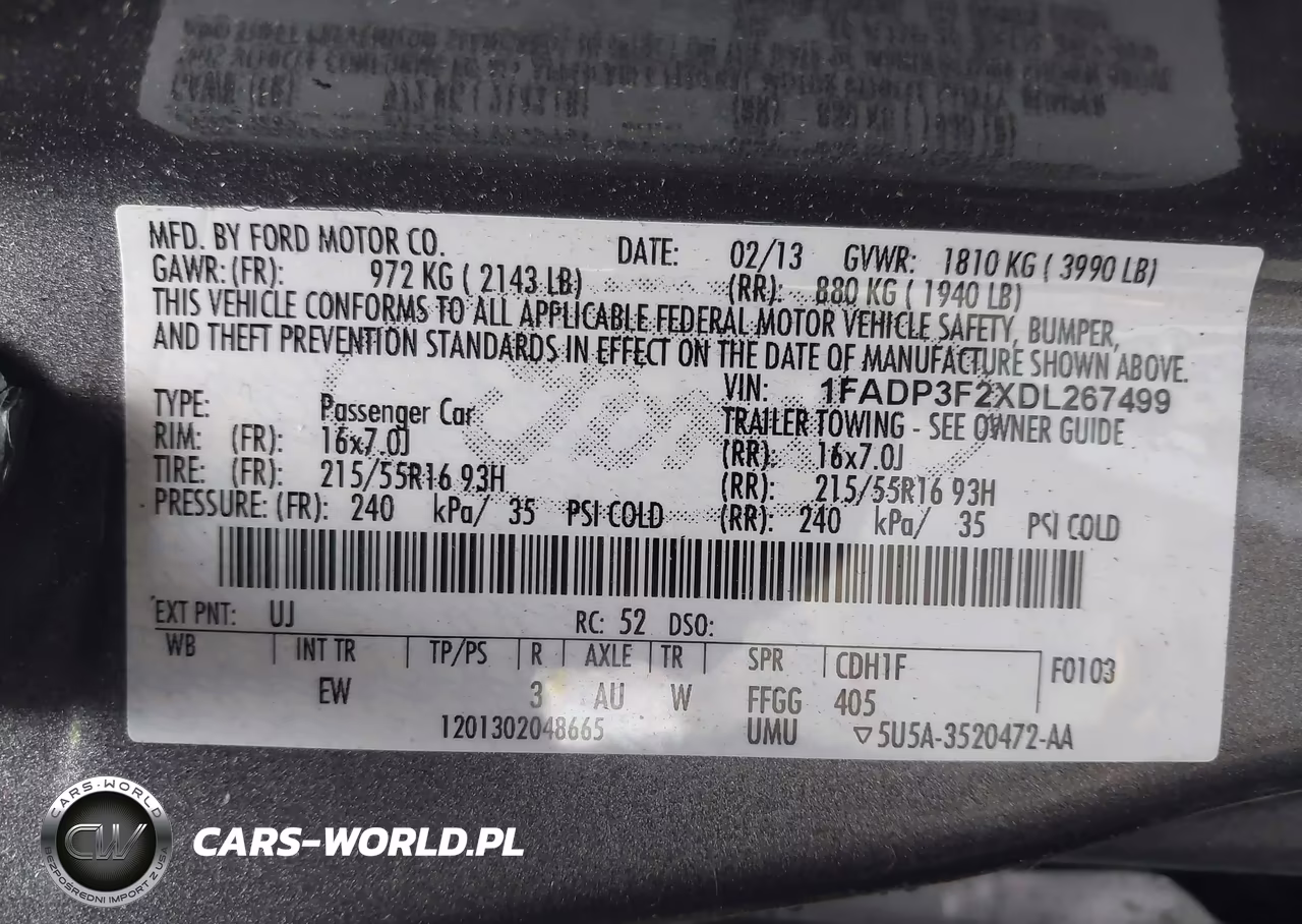 2013 Ford Focus Se VIN:1FADP3F2XDL267499 - 9