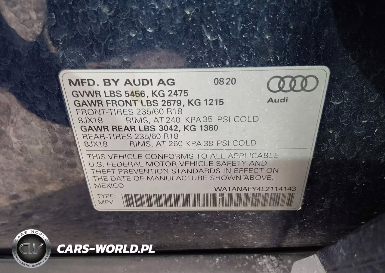 2020 Audi Q5 Premium 45 Tfsi Quattro S Tronic VIN:WA1ANAFY4L2114143 - 9