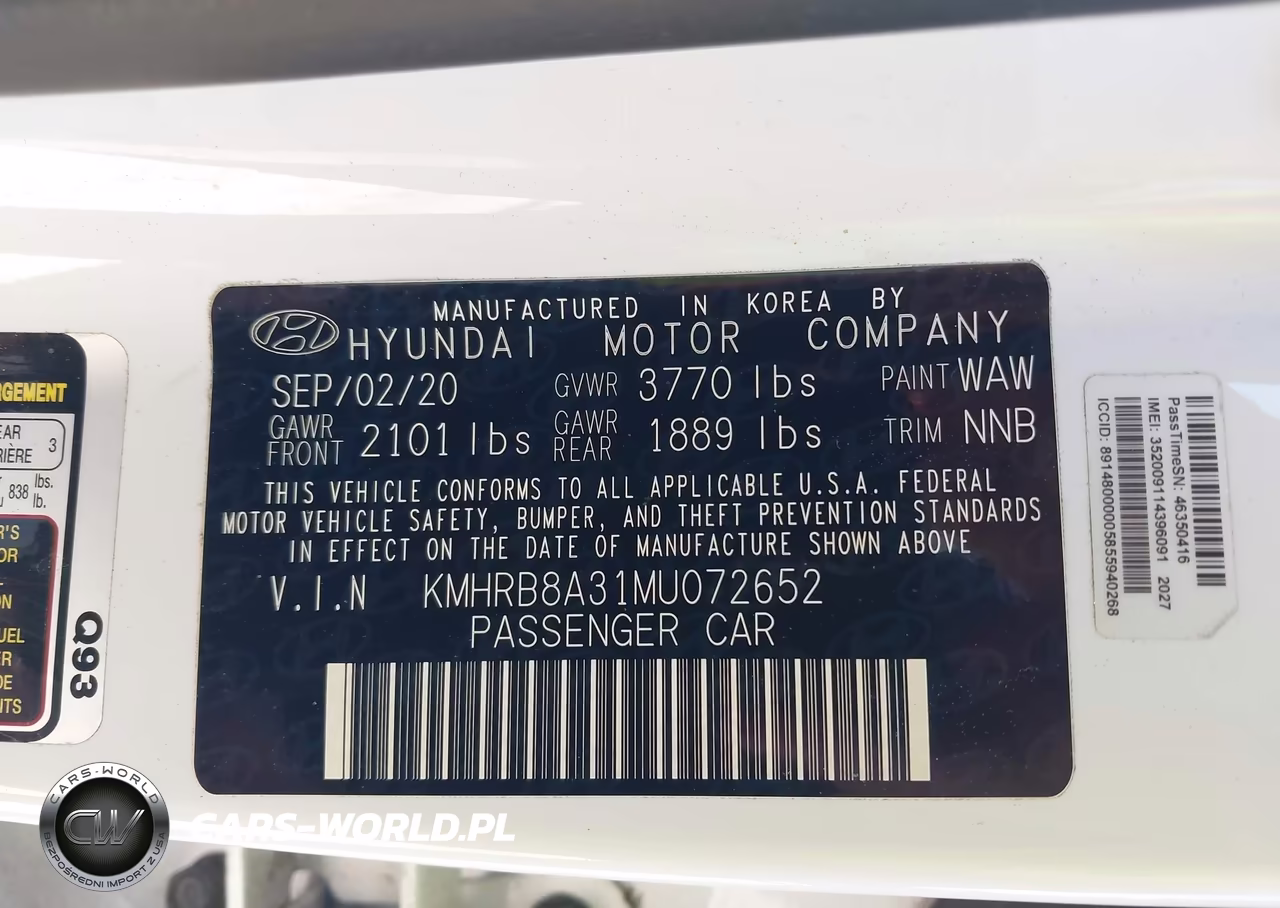 2021 Hyundai Venue Se VIN:KMHRB8A31MU072652 - 9