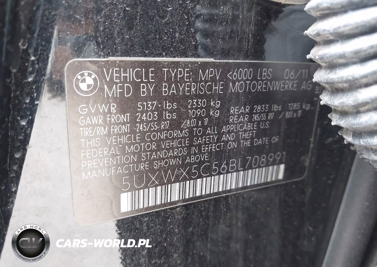 2011 BMW X3 xDrive28I VIN:5UXWX5C56BL708991 - 9