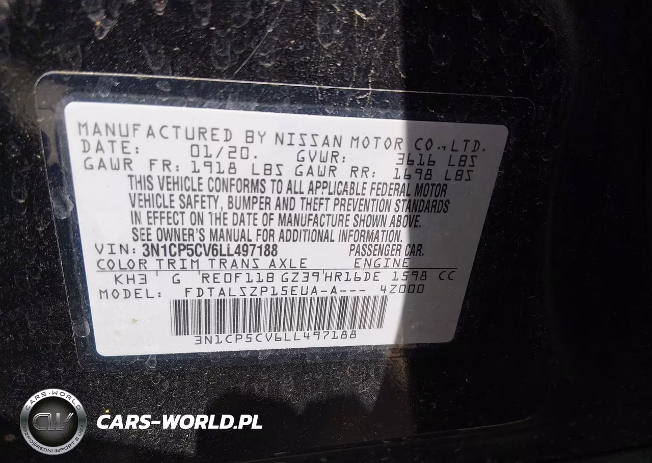 2020 Nissan Kicks Sv Xtronic Cvt VIN:3N1CP5CV6LL497188 - 9