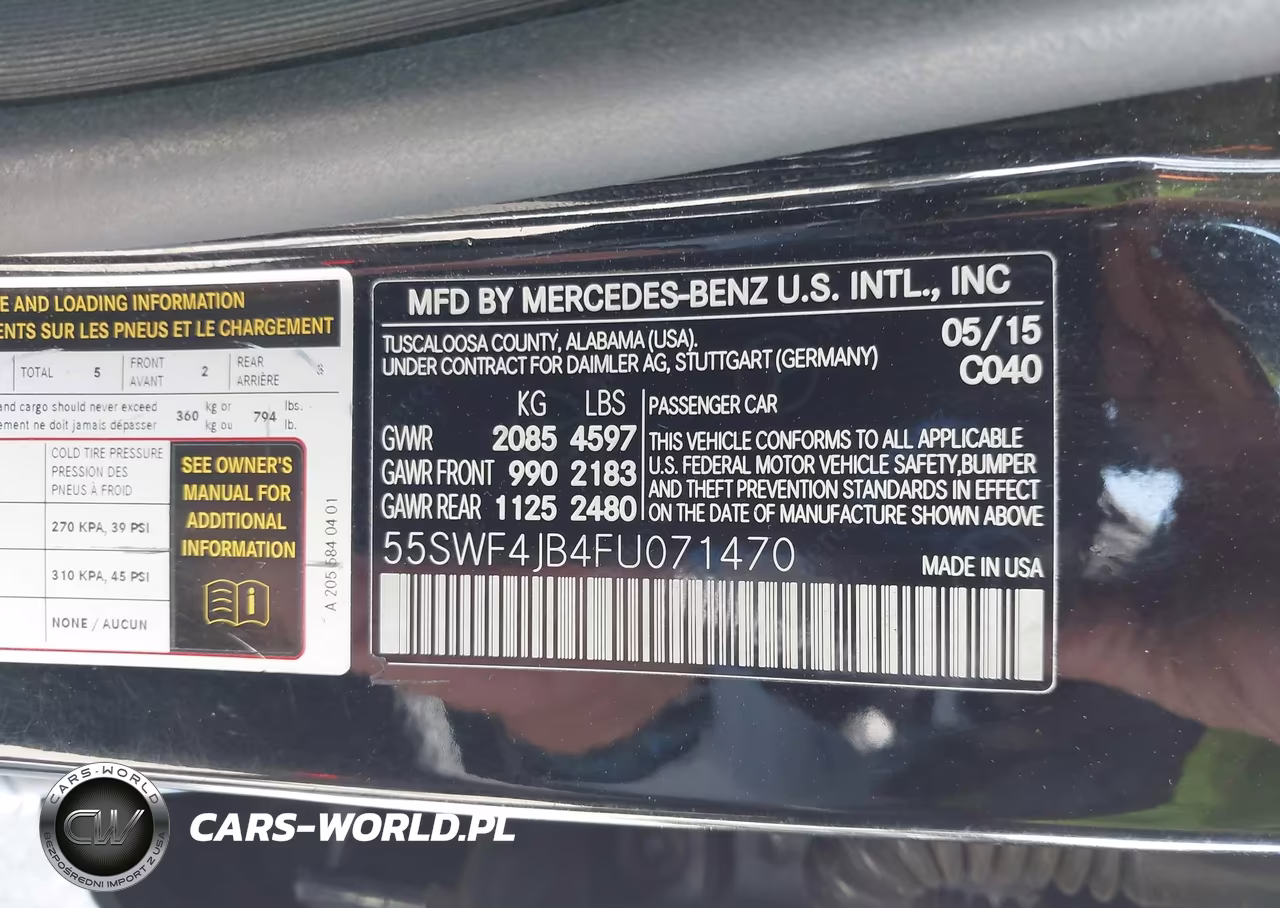 2015 Mercedes-Benz C 300 VIN:55SWF4JB4FU071470 - 9