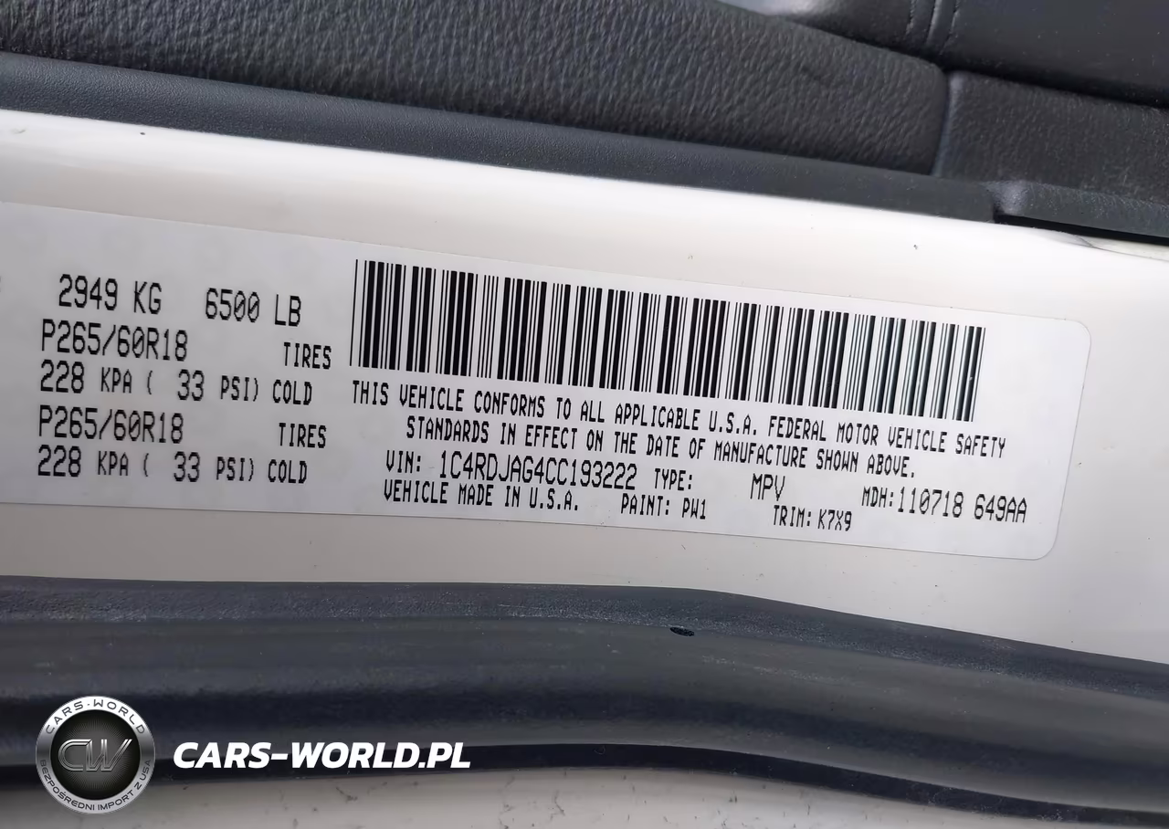 2012 Dodge Durango Sxt VIN:1C4RDJAG4CC193222 - 9
