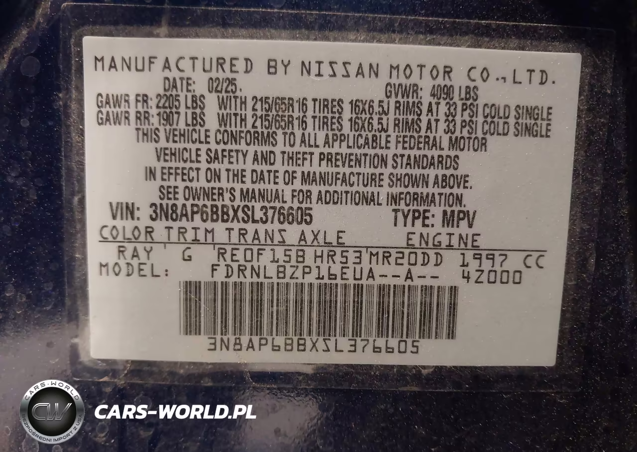 2025 Nissan Kicks S Intelligent Awd VIN:3N8AP6BBXSL376605 - 9