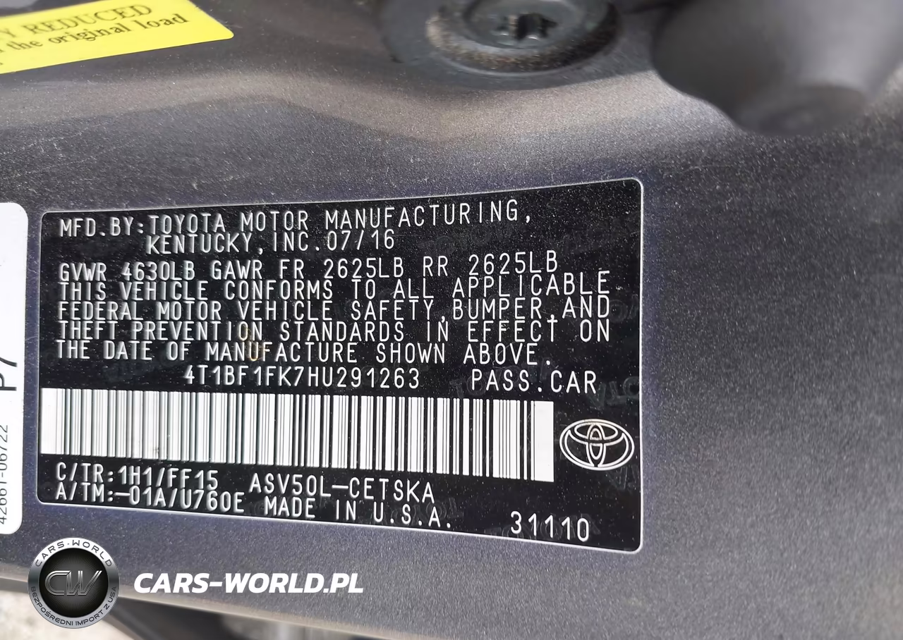 2017 Toyota Camry Se VIN:4T1BF1FK7HU291263 - 9
