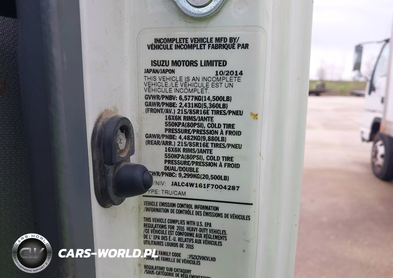 2015 Isuzu Npr Dsl Reg At VIN:JALC4W161F7004287 - 8