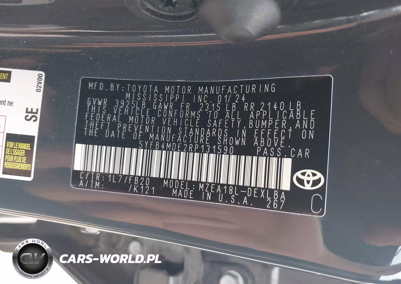 2024 Toyota Corolla Le VIN:5YFB4MDE2RP131590 - 9