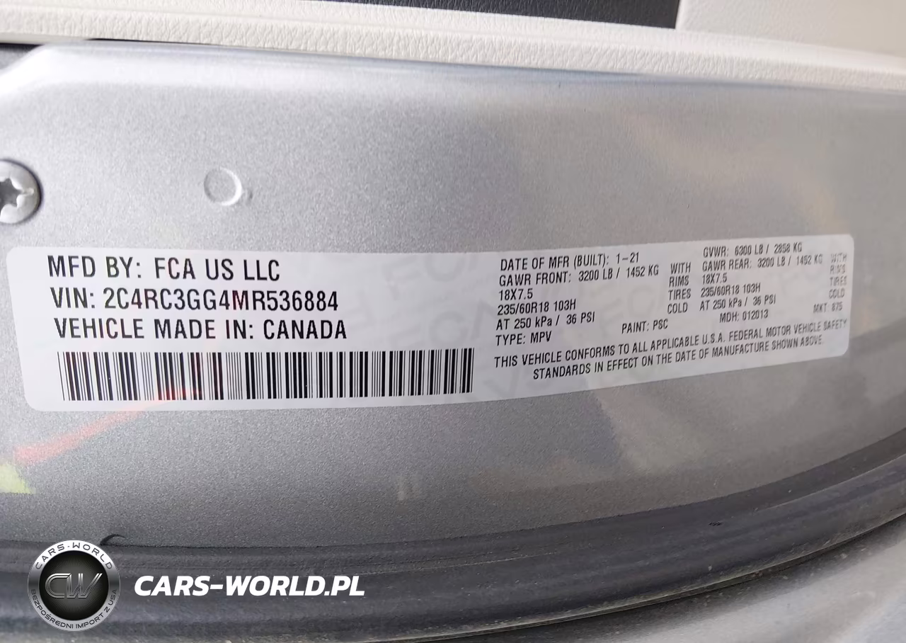 2021 Chrysler Pacifica Limited Awd VIN:2C4RC3GG4MR536884 - 9