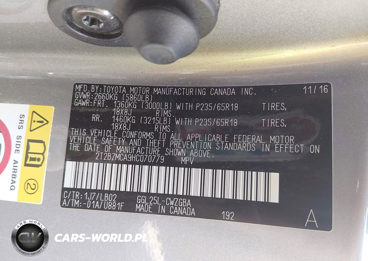 2017 Lexus Rx 350 VIN:2T2BZMCA9HC070779 - 9