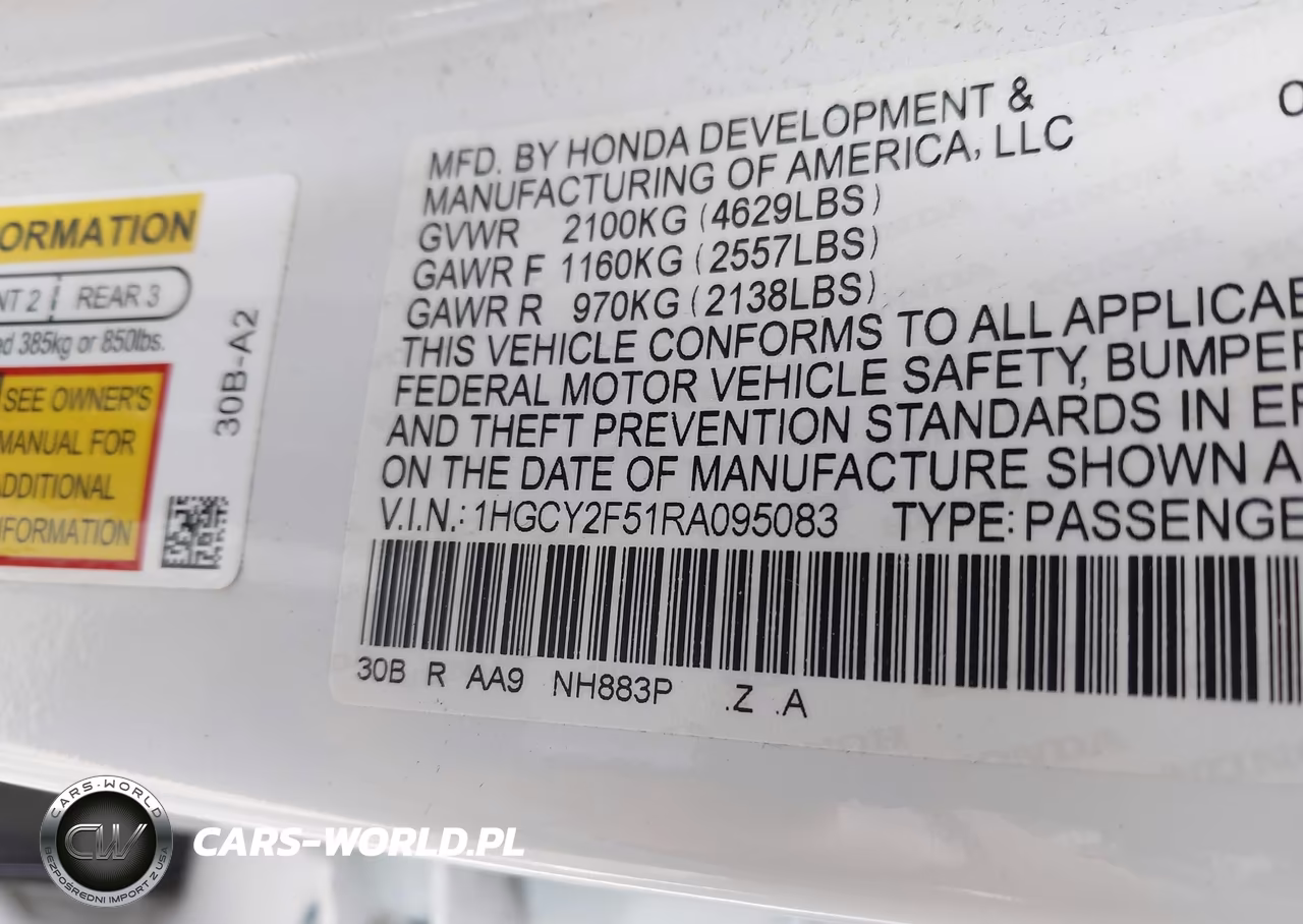 2024 Honda Accord Hybrid Sport VIN:1HGCY2F51RA095083 - 9