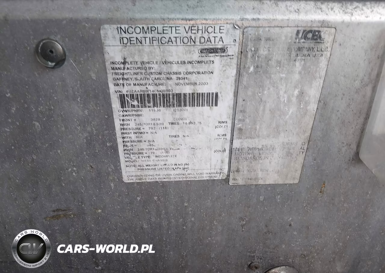2004 Freightliner Chassis M Line Walk-In Van VIN:4UZAARBW14CM98992 - 8