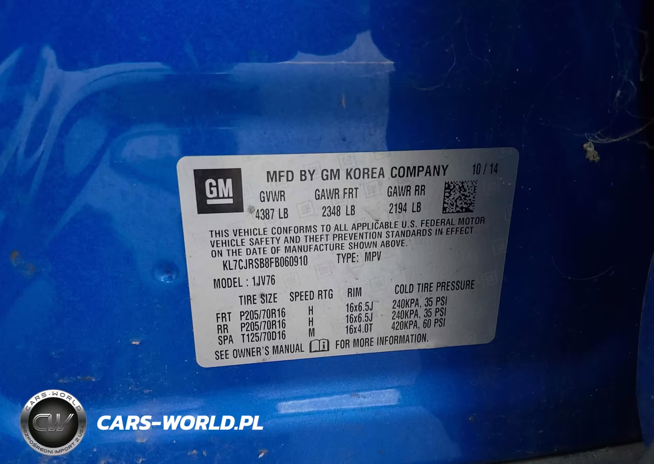 2015 Chevrolet Trax Lt VIN:KL7CJRSB8FB060910 - 9