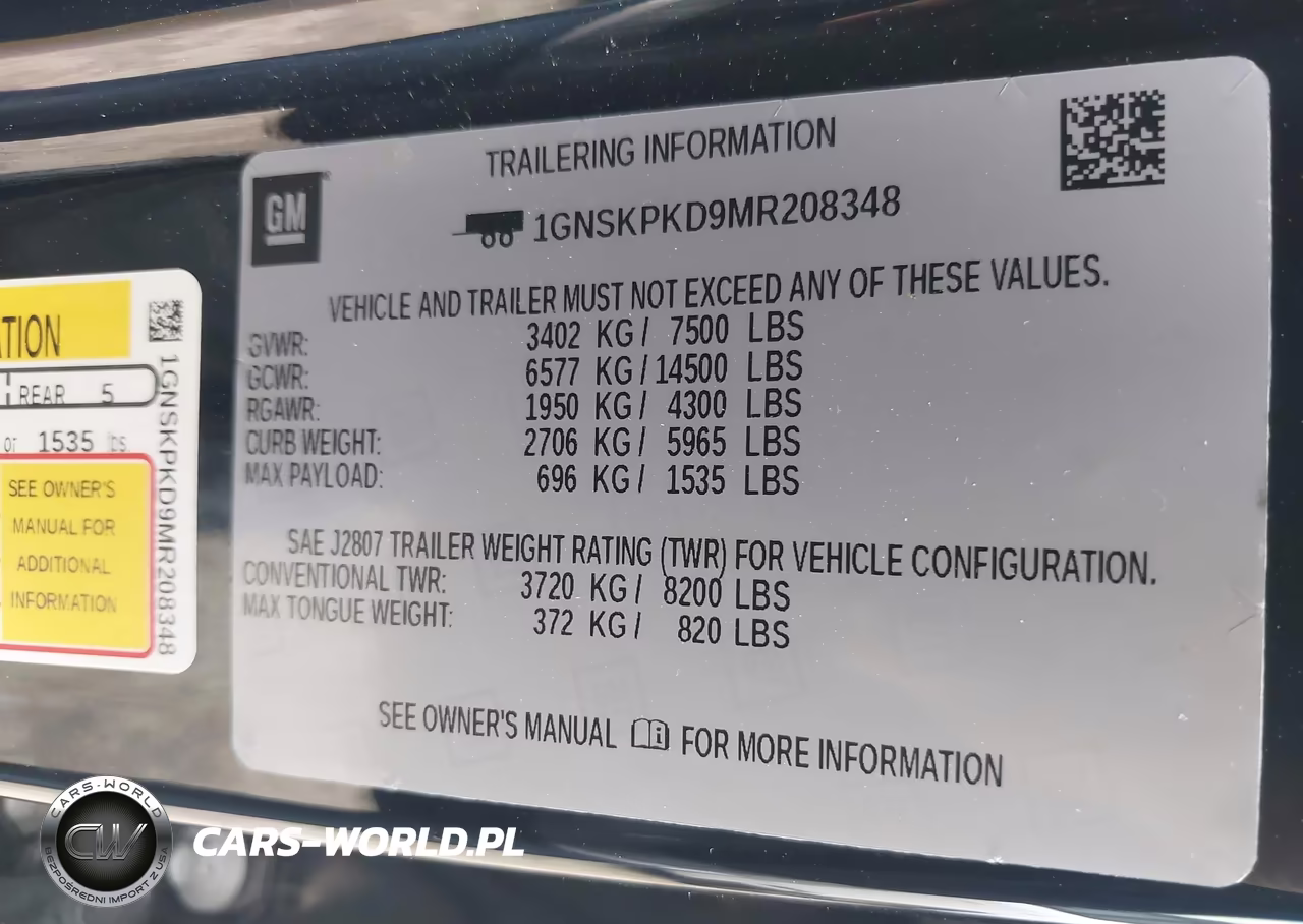 2021 Chevrolet Tahoe 4Wd Z71 VIN:1GNSKPKD9MR208348 - 9