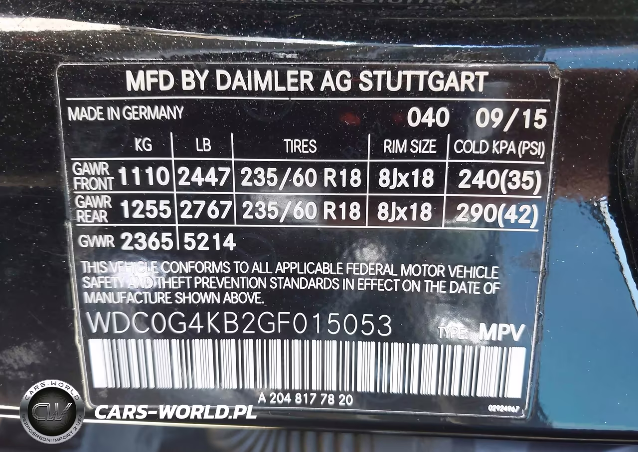 2016 Mercedes-Benz Glc 300 4Matic VIN:WDC0G4KB2GF015053 - 9