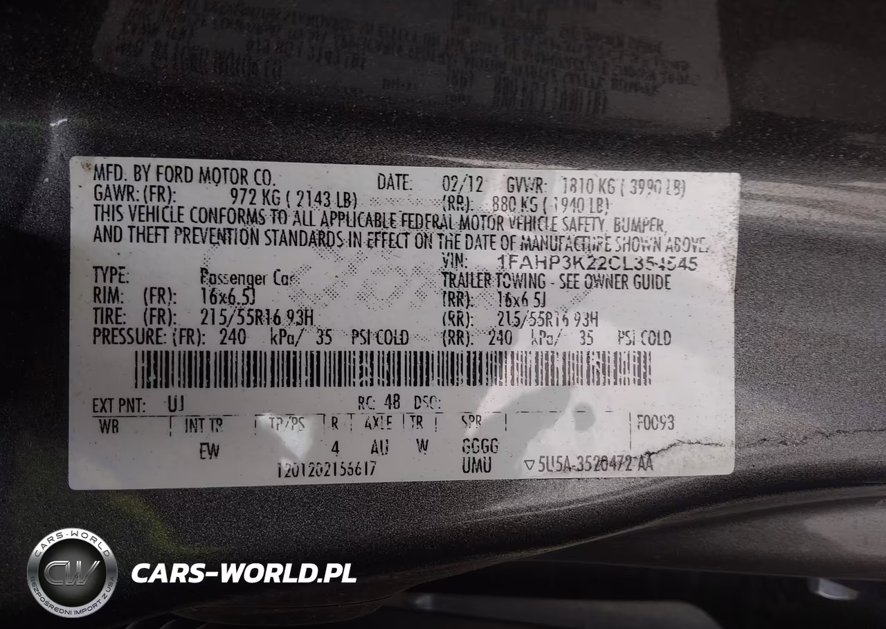 2012 Ford Focus Se VIN:1FAHP3K22CL354545 - 9