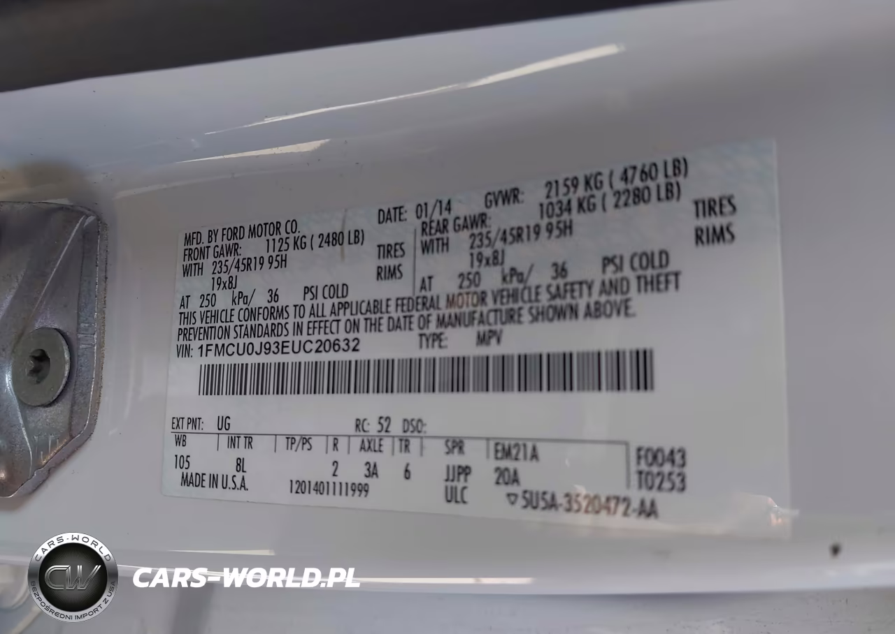 2014 Ford Escape Titanium VIN:1FMCU0J93EUC20632 - 9