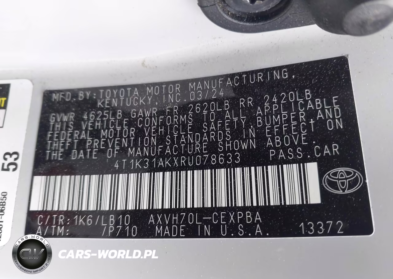 2024 Toyota Camry Hybrid Xse VIN:4T1K31AKXRU078633 - 9