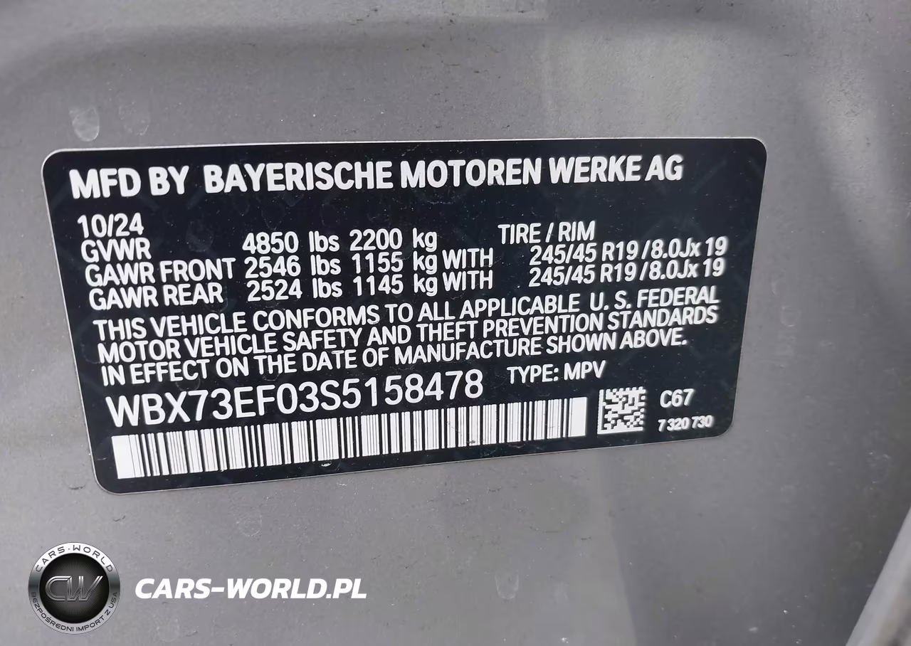 2025 BMW X1 xDrive28I VIN:WBX73EF03S5158478 - 9
