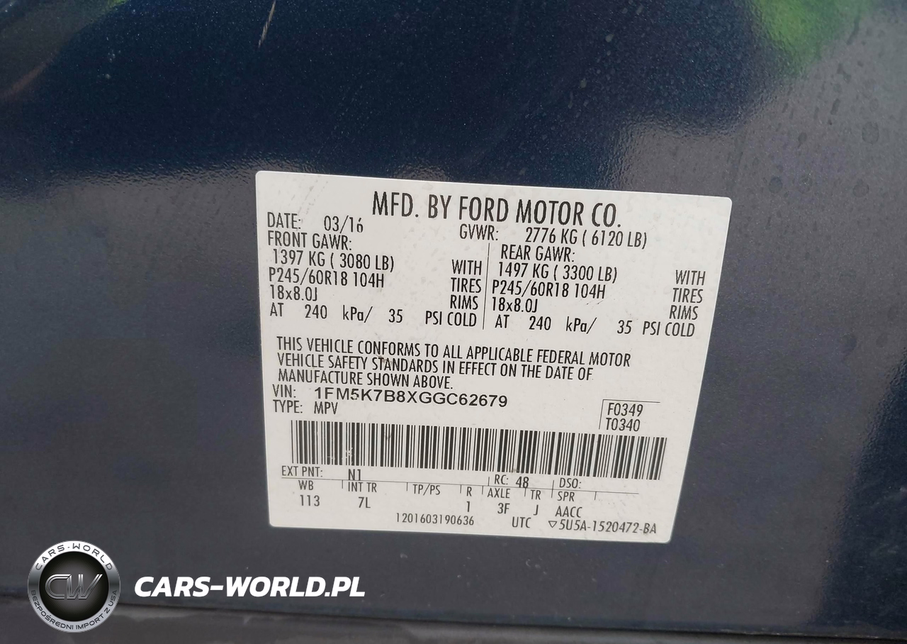 2016 Ford Explorer VIN:1FM5K7B8XGGC62679 - 9